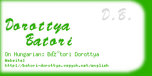 dorottya batori business card